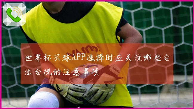 世界杯买球APP选择时应关注哪些合法合规的注意事项